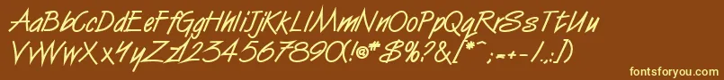 SurferBold Font – Yellow Fonts on Brown Background
