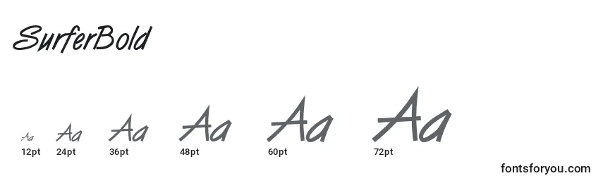 SurferBold Font Sizes