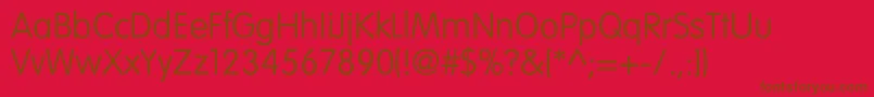 NicollNormal Font – Brown Fonts on Red Background
