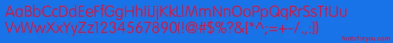 NicollNormal Font – Red Fonts on Blue Background