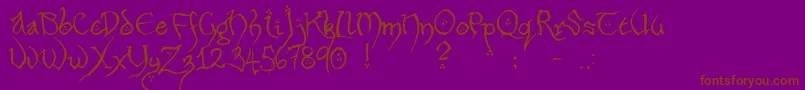 Hobbiton Font – Brown Fonts on Purple Background