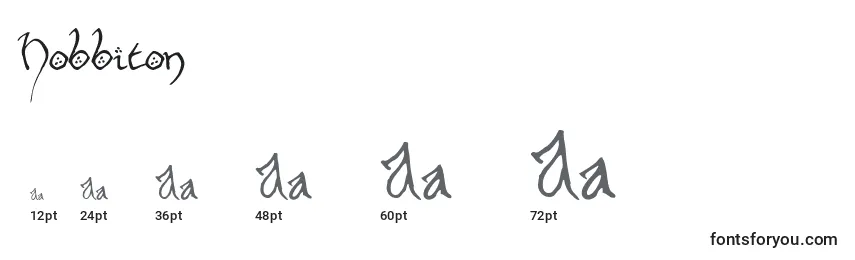 Hobbiton Font Sizes