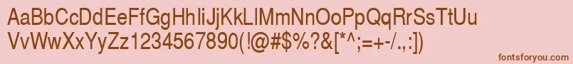 Switzerlandnarrow Font – Brown Fonts on Pink Background