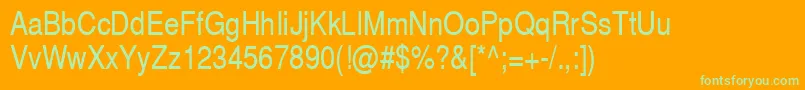 Switzerlandnarrow Font – Green Fonts on Orange Background