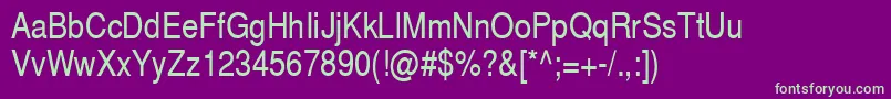 Switzerlandnarrow Font – Green Fonts on Purple Background