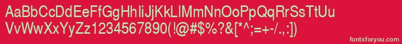Switzerlandnarrow Font – Green Fonts on Red Background