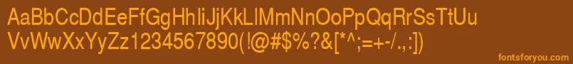 Switzerlandnarrow Font – Orange Fonts on Brown Background
