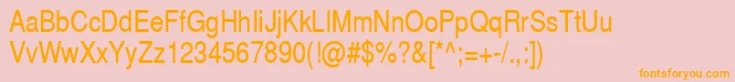 Switzerlandnarrow Font – Orange Fonts on Pink Background