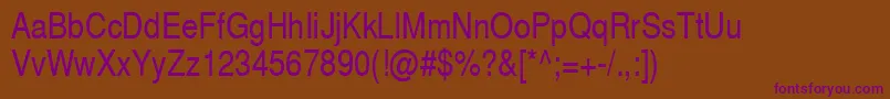 Switzerlandnarrow Font – Purple Fonts on Brown Background