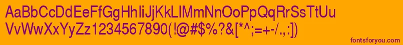 Switzerlandnarrow Font – Purple Fonts on Orange Background