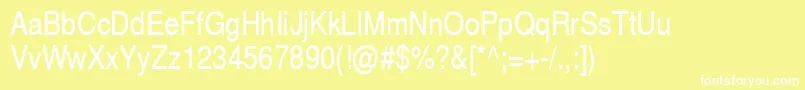 Switzerlandnarrow Font – White Fonts on Yellow Background