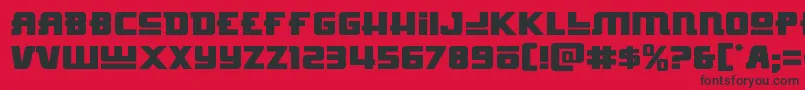 フォントHongkonghustleexpand – 赤い背景に黒い文字