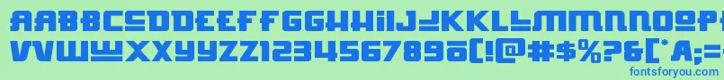 Шрифт Hongkonghustleexpand – синие шрифты на зелёном фоне