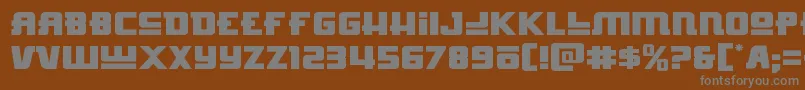 Hongkonghustleexpand Font – Gray Fonts on Brown Background