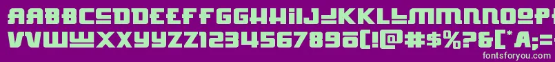 Hongkonghustleexpand Font – Green Fonts on Purple Background