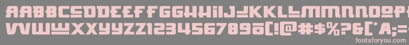 フォントHongkonghustleexpand – 灰色の背景にピンクのフォント