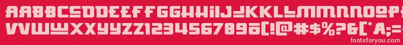 フォントHongkonghustleexpand – 赤い背景にピンクのフォント