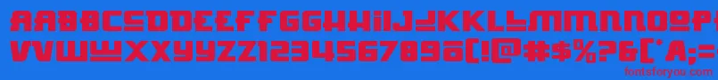 Hongkonghustleexpand Font – Red Fonts on Blue Background