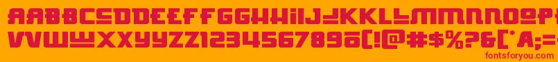 Hongkonghustleexpand Font – Red Fonts on Orange Background