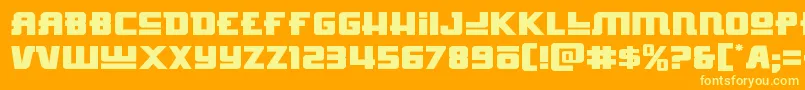 Hongkonghustleexpand-fontti – keltaiset fontit oranssilla taustalla