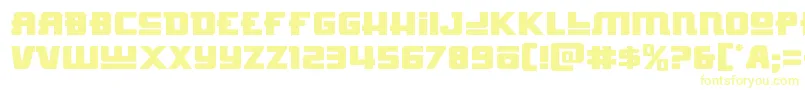 Hongkonghustleexpand-fontti – keltaiset fontit valkoisella taustalla