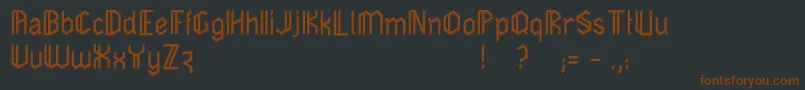 Fonte Dimensiva – fontes marrons em um fundo preto