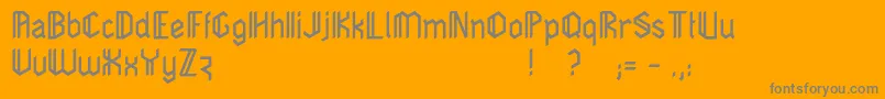 Dimensiva Font – Gray Fonts on Orange Background