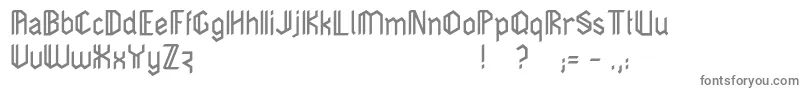 フォントDimensiva – 白い背景に灰色の文字