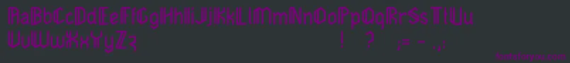 フォントDimensiva – 黒い背景に紫のフォント