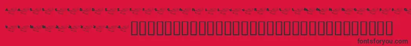 KrFontSleigh Font – Black Fonts on Red Background