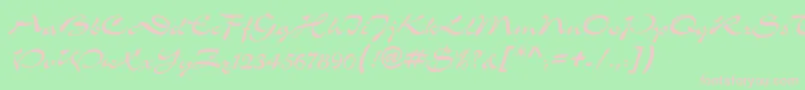 MemoScriptSsi Font – Pink Fonts on Green Background