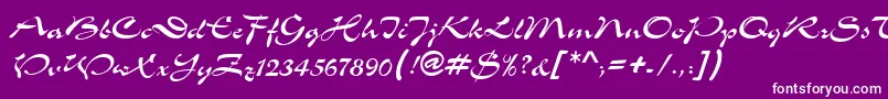 MemoScriptSsi Font – White Fonts on Purple Background