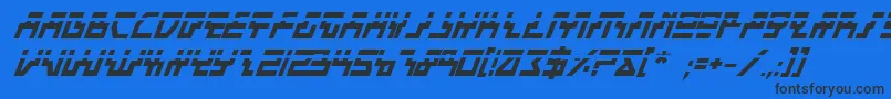 Шрифт Beambil – чёрные шрифты на синем фоне