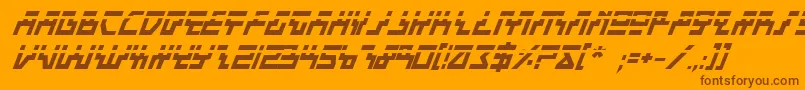 Beambil Font – Brown Fonts on Orange Background