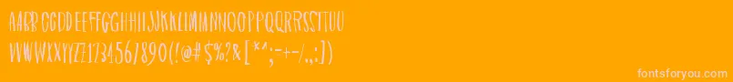 AsymmetricalCircle-Schriftart – Rosa Schriften auf orangefarbenem Hintergrund