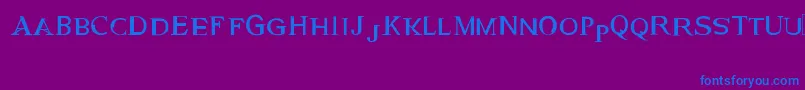Шрифт GeneticEngine – синие шрифты на фиолетовом фоне