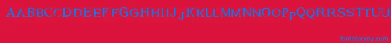 GeneticEngine Font – Blue Fonts on Red Background