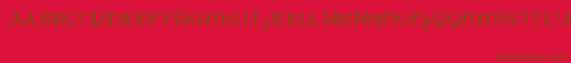 GeneticEngine-fontti – ruskeat fontit punaisella taustalla