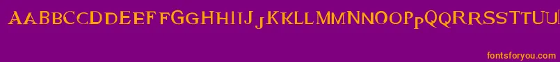 Шрифт GeneticEngine – оранжевые шрифты на фиолетовом фоне