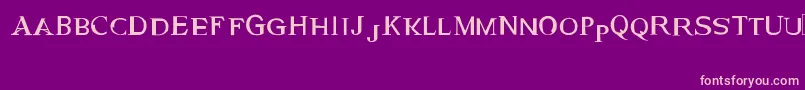 GeneticEngine-fontti – vaaleanpunaiset fontit violetilla taustalla