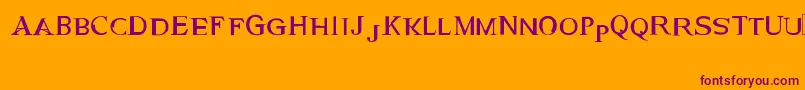 GeneticEngine-fontti – violetit fontit oranssilla taustalla
