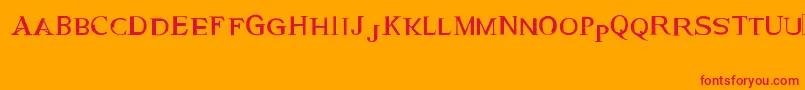 GeneticEngine Font – Red Fonts on Orange Background