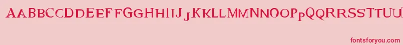 フォントGeneticEngine – ピンクの背景に赤い文字