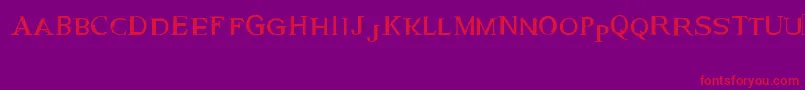 GeneticEngine-fontti – punaiset fontit violetilla taustalla