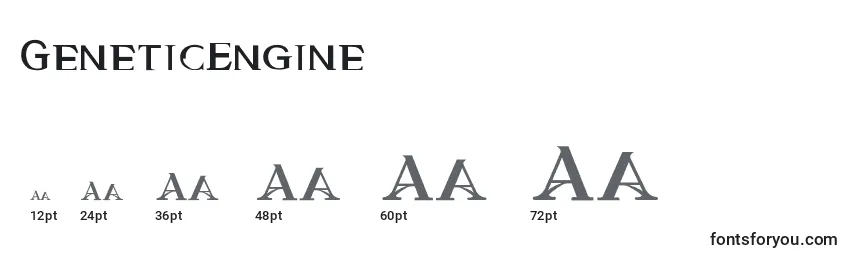 Размеры шрифта GeneticEngine