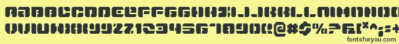 DanStargateCondensed Font – Black Fonts on Yellow Background