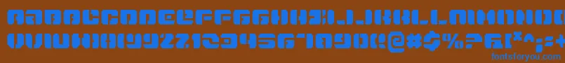fuente DanStargateCondensed – Fuentes Azules Sobre Fondo Marrón