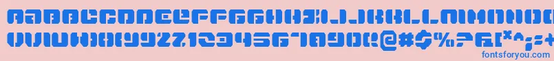 DanStargateCondensed Font – Blue Fonts on Pink Background