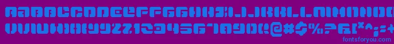 DanStargateCondensed Font – Blue Fonts on Purple Background
