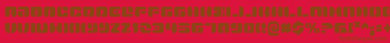 DanStargateCondensed Font – Brown Fonts on Red Background